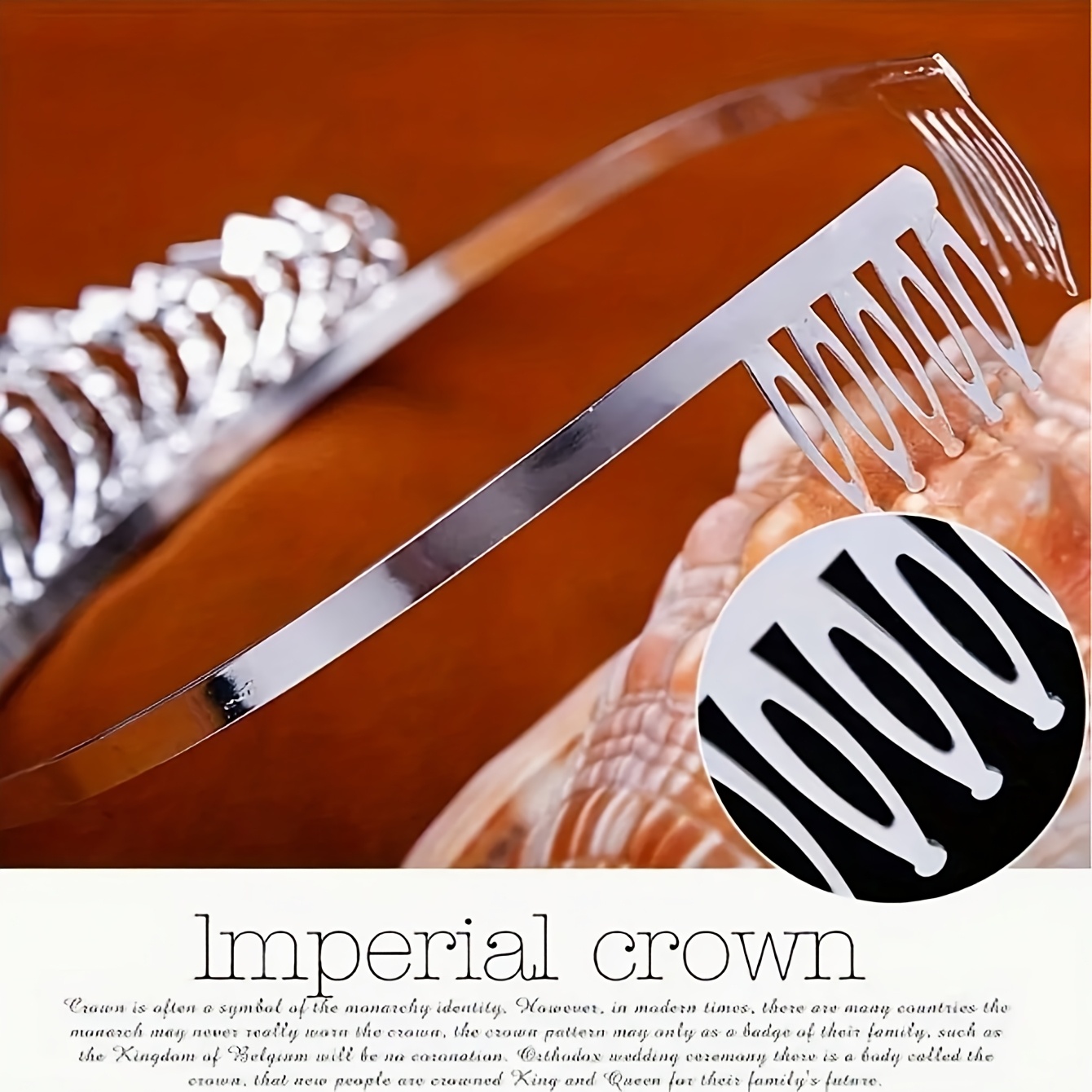 Royal Princess Tiara Headband, Full Rhinestone Crown